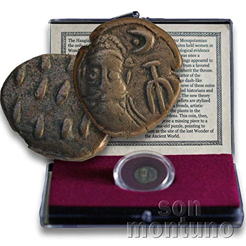 Maravilha perdida do mundo antigo - moeda de drachm dos jardins pendurados da Babilônia em Clear Box com certificado de autenticidade - Elymais ELAM DRACHMA IRAN