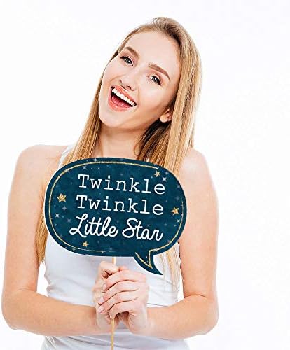 Twinkle Twinkle Little Star - Chá de bebê ou Kit de adereços de cabine de fotos de aniversário - 20 contagem