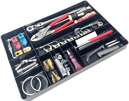 MLTOOL Ferramentas de ferramentas Bandeja Organizador - Bandeja de ferramentas para casa e garagem de 10 compartimentos - titular da