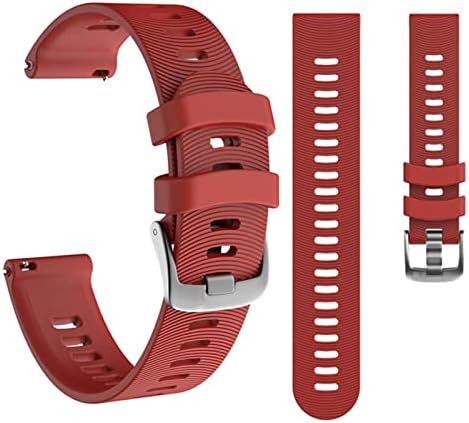 Buday 20mm Sport Silicone Watch Band Strap for Garmin Forerunner 245 245m 645 Vivoactive 3 Vivomove HR Smart Bracelet Pulseira