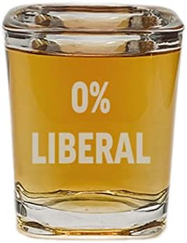 Presente de vidro de tiro liberal de 0% de 0% quadrado para republicanos ou conservadores