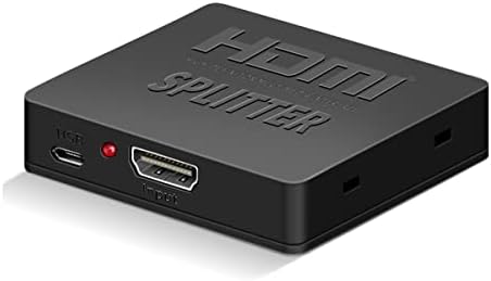 Splitter HDMI 1 em 2 fora, divisor 3D 3D em 4K para monitores duplos, divisor HDMI de 2 portas de alta velocidade para jogador de Blu-ray, divisor de amplificador HDMI Full HDMI para Xbox, PS4, PS3, DVD, HDTV
