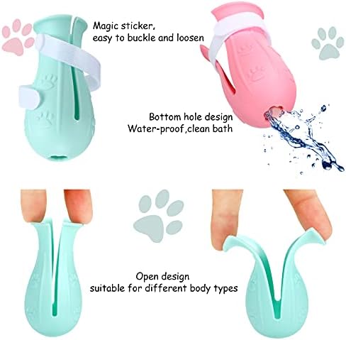 8 peças gatos sapatos anti-arranhões sapatos de silicone tampa de pés de gato ajustável tampas de pata de gatinho para banho, barbear