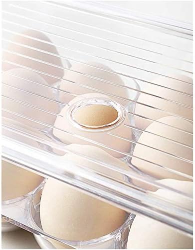 Suporte de bandeja de ovo de plástico de plástico empilhável, recipiente de armazenamento e organizador para a lixeira do transportador