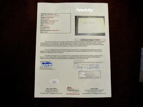 Chefe Bender 3x WSC Philadelphia Athelics HOF Card de índice Auto VTG JSA Loa - MLB Cut Signature