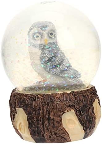 Toyandona esculturas decoração de casa Musical Snow Globe Home decoração resina mini corujas esfera de cristal resina