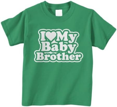 Threadrock meninos 'eu amo meu irmão baby irmão infantil/criança camiseta