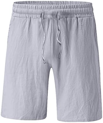 Shorts de linho de algodão masculino de beuu