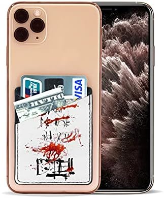 Blood Splatter Cell Card Sleeves PU couro PU para trás do iPhone