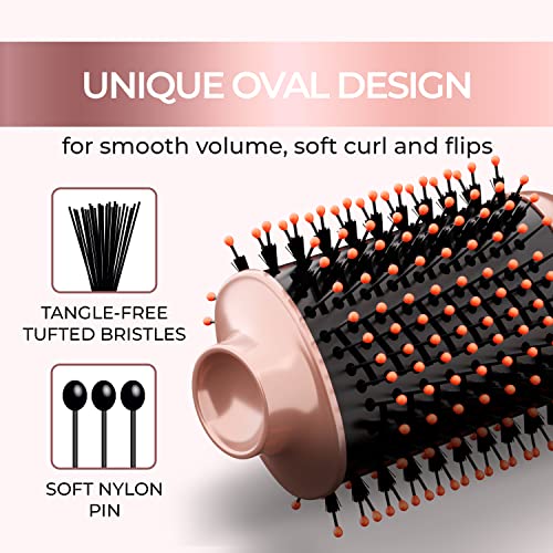 Magnifeko escova redonda do secador de cabelo - escova de secador de ar quente para mulheres para secagem de cabelo, estilo e volumização-
