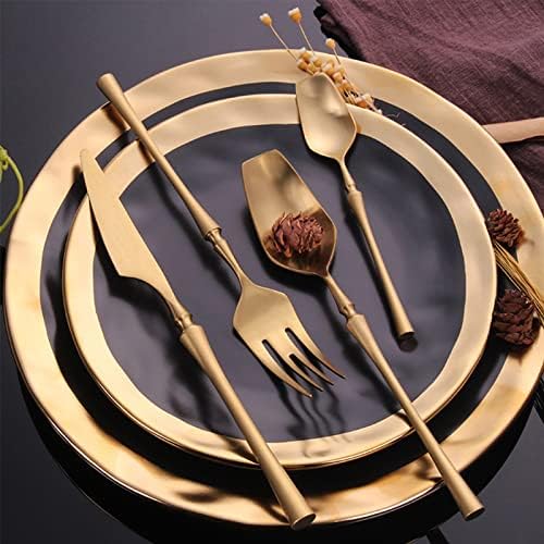 Conjunto de talheres dourados de 64 peças para 16 talheres de aço inoxidável 18-10 utensílios de cintura pequenos Contos elegantes de utensílios de bife de utensílios de cozinha