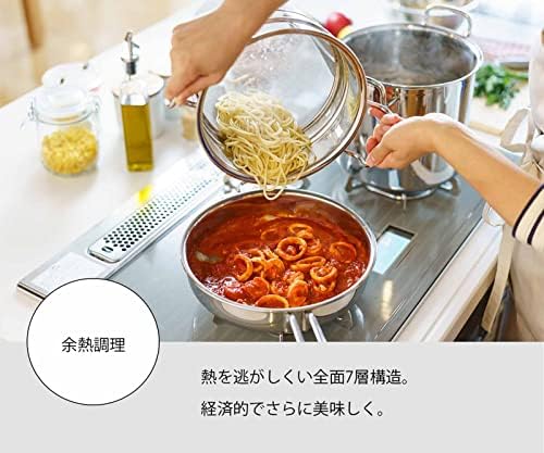 Miyazaki Seisakusho Cozinha Supplies/pratos fritando panelas/panela de mão, 18 cm, transparente