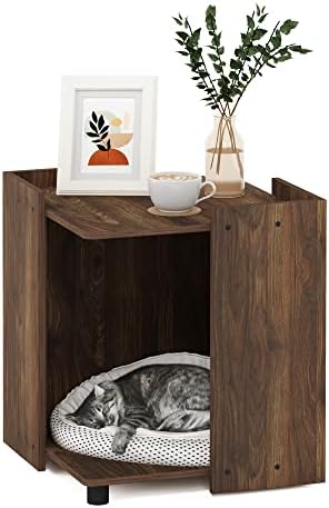 Gabinete da caixa de areia de gato Furinno Peli, Columbia Walnut