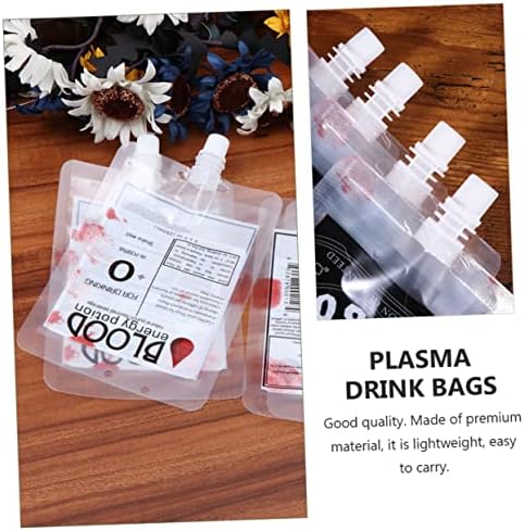 Musisaly 120 PCs Halloween Drink Bag Party Coisas de recipiente adereços de bolsa de sangue IV Drink Recipientes Vampire