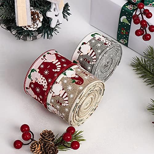 Decorações de Natal de Giligege Ribbon Christmas Craft Decorações de presentes de festas de casamento de grinaldas e artesanato