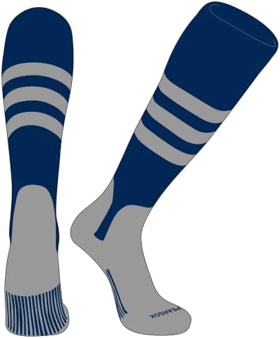Pear Sox OTC Baseball Softball Stirrup Socks Navy, Silver