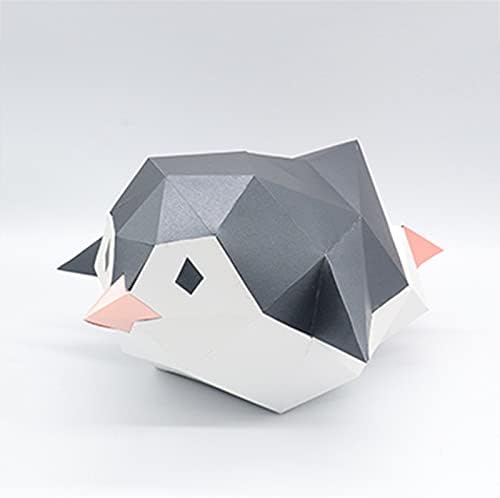 Wll-dp deslizamento pinguim look de papel criativo brinquedo de papel artesanal modelo 3d escultura de papel diy origami quebra
