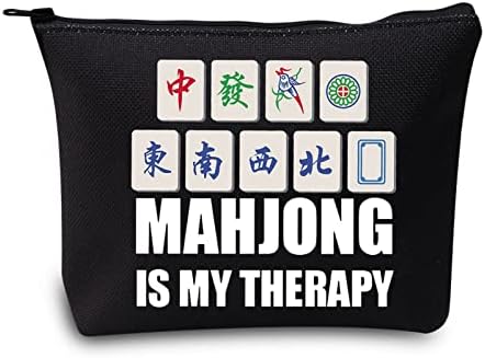 Levlo engraçado Mahjong Cosmetic Make Up Bag Mahjong Amante Prese