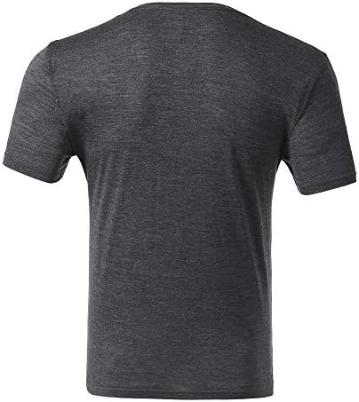 Merino Protect Merino Wool T-shirt para homens de manga curta Resistência ao odor Camada de base leve para caminhada de viagem