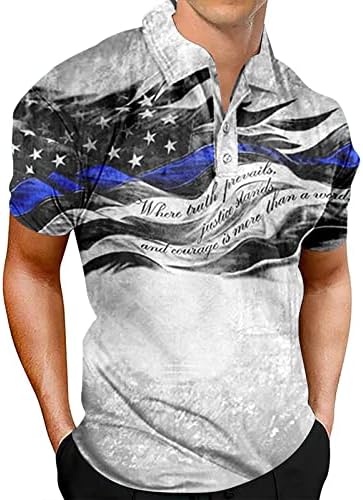 Camisas grandes e altas de verão para homens de performance patriótico do homem da independência do Dia da Americana Classic