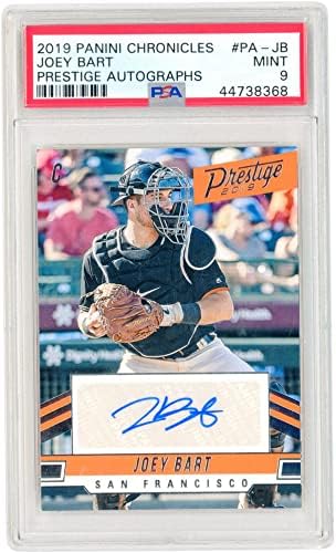 Joey Bart San Francisco Giants autografados 2019 Panini Chronicles Rookie Card PA -JB PSA Autenticado 9 Cartão de