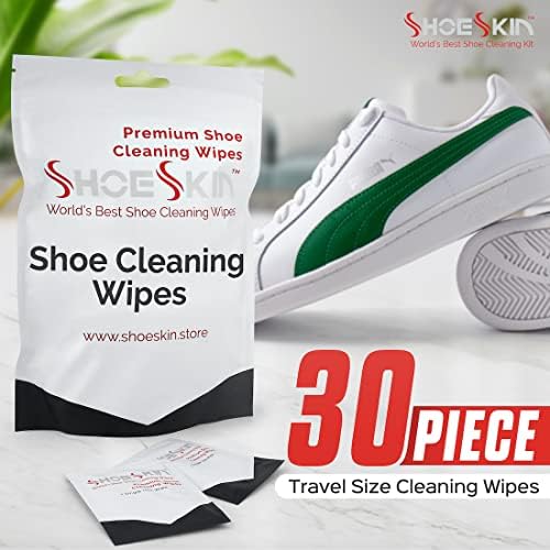 Limpos de limpeza de sapatos de pele de pele - Limpos de tênis texturizados ótimos para viajar - trabalha para todos os sapatos e tênis