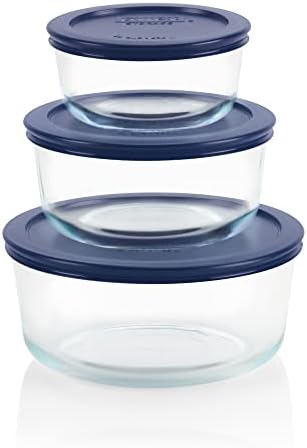 Conjunto de assadeiras de vidro de 8 peças Pyrex Easy Grab, 13x9 polegadas, 8x8 polegadas e 1 xícara e simplesmente armazenam