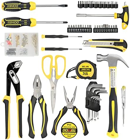 Kit de ferramentas do conjunto de ferramentas do Dowell 152 Kit de ferramentas domésticas Conjunto de sotações de alicates conjunto de fenda com bolsa de bolsa de ferramentas de armazenamento hyt152