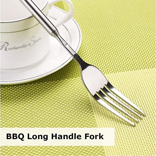 Fork para jantar, 22.164.6 cm de jantar de aço inoxidável ajustável, talheres ideais para churrasco, jantar, sobremesa,