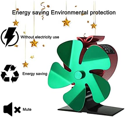 Fan do fogão Mini Blades 5 Blades Powered Fan Fan Wood Log Burner Fan Fan