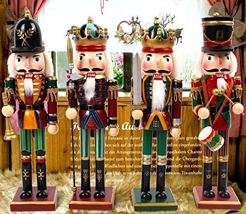 Figuras de quebra -nozes de Auluda, coleção de estatuetas de decoração de Natal, casas de férias de casas de madeira ocasião de ornamento