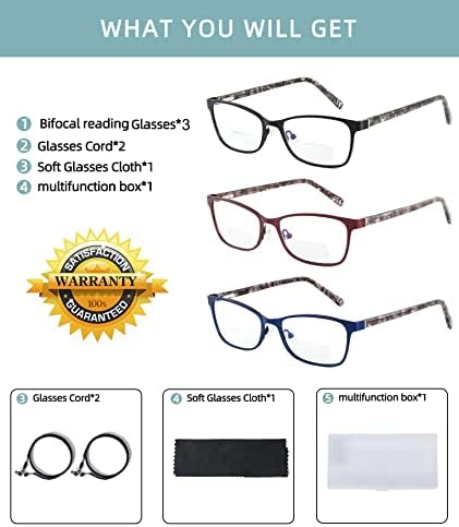 Sunamoy Bifocal Reading Glasses Women Blue Light Computer Leitor Fashion Clear Top Cateye Ladies Designer elegante óculos