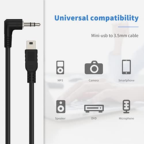 Duttek em ângulo de 90 graus de 3 pólos de 3,5 mm DC Aux Aux Audio Jack para mini adaptador de microfone masculino