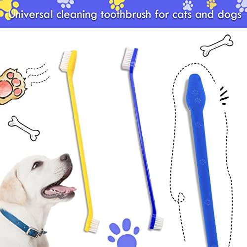 Ferramentas de limpeza de dentes de cães Zayookey 8 Ferramentas de limpeza de cães Kit de escova de dente de dentes de dentes