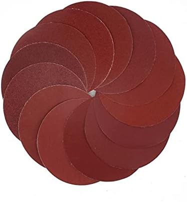 Lixa de polimento de metal de madeira 50pcs 5 polegadas 125mm Alumina Red Landpaper para lixar ganchos de disco e loops 60
