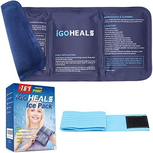 Pacote de gelo para lesões reutilizáveis ​​e flexíveis de saco de gel com cinta terapia de compressão a frio quente para