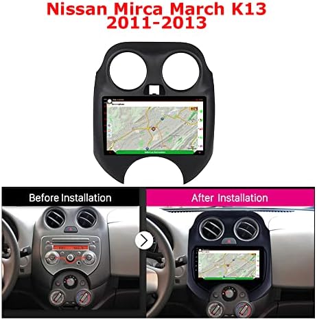 Rádio estéreo de carro BestyCar 9'Android para Nissan Mirca março K13 2011-2013 Octa Core Android 10.0 Criação de touchscreen