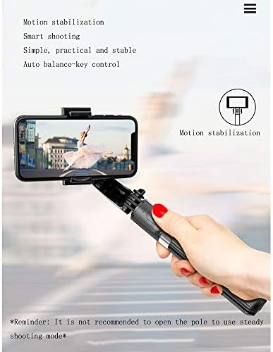 Estabilizador de Gimbal de Quul Handheld com tripé do obturador para smartphone Ação Câmera de vídeo Record