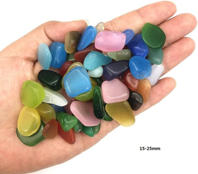 Ertiujg husong319 50g colorido colorido colorz color quartzo cascalho mineral cura polida casa ornamento pedras