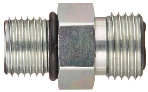 Eaton Aeroquip FF1852T0405S Ajuste do tubo de aço, adaptador, selo de face de 1/4 de face face macho x 5/16 O-ring Boss Macho