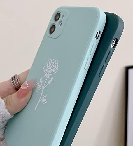 Yikuso Compatível com iPhone 11 Caso Casos de telefone de borracha em gel de silicone, tampa de 6,1 polegadas de corpos de cor de rosa macia de corpo inteiro