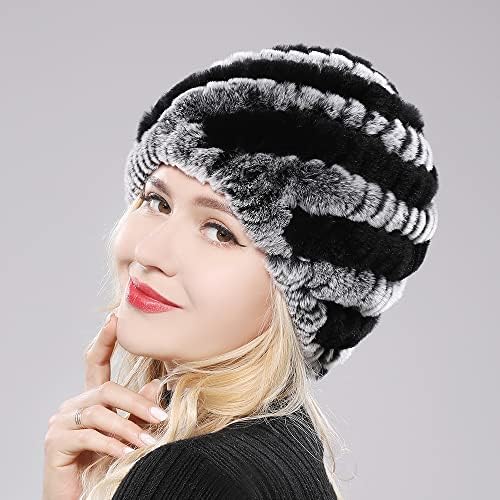Winter Women Hat Natural Cap chapéu de inverno para mulheres menina quente Cradelies de malha de verdade