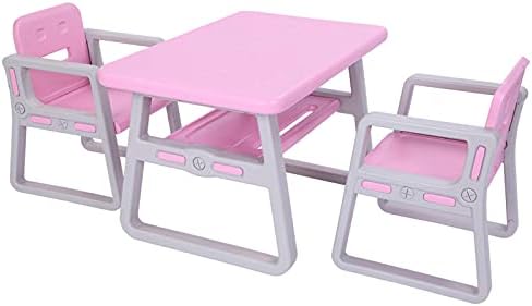 NC Learning Game Table e cadeira definido com camada de armazenamento rosa
