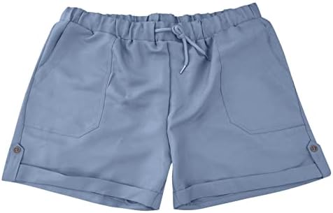 Shorts de verão para mulheres lounge casual shorts de praia pura de coloração solta shorts de cintura alta shorts