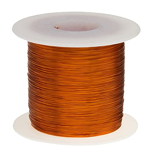 Fio de ímã, 240 ° C, fios de cobre esmaltados pesados, 30 awg, 1,0 lb, 3132 'de comprimento, 0,0121 de diâmetro, natural