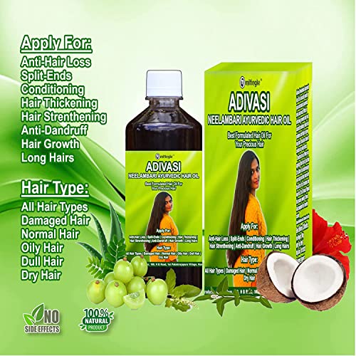 Óleo de cabelo à base de ervas malar 250 ml, ervas naturais e óleo de raízes, sem efeitos colaterais