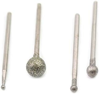 Moer e polimento da cabeça de 2,35 mm de haste de haste esférica de diamante de diamante descascando a agulha do tipo de broca do