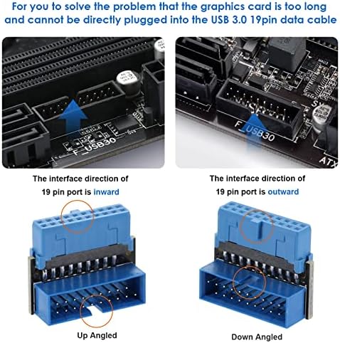Adaptador do tipo Mzhou placa-mãe para 20/19pin a 20/19pin Connector USB Painel frontal USB Conector A/B Tipo 1 cada