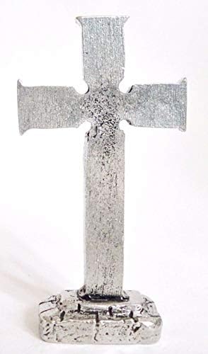1000 crachás Ornamento Celtic Christian Cross Pewter - feito à mão na Cornualha