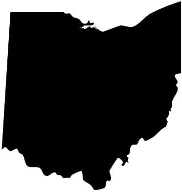Adesivo de decalque do orgulho do estado de Ohio Buckeye - Decalque de vinil preto de 5 para carros, laptops